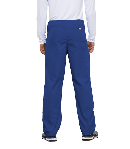 Pantalones médicos cargo con cordón ajustable unisex Cherokee Workwear Originals en color azul marino