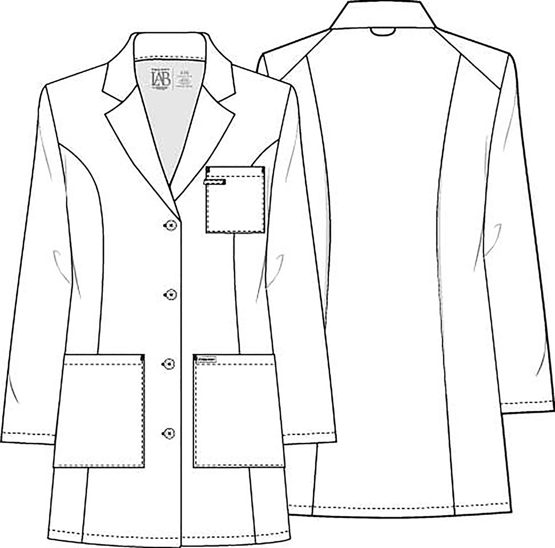 Cherokee 33" Womens Lab Coat in White