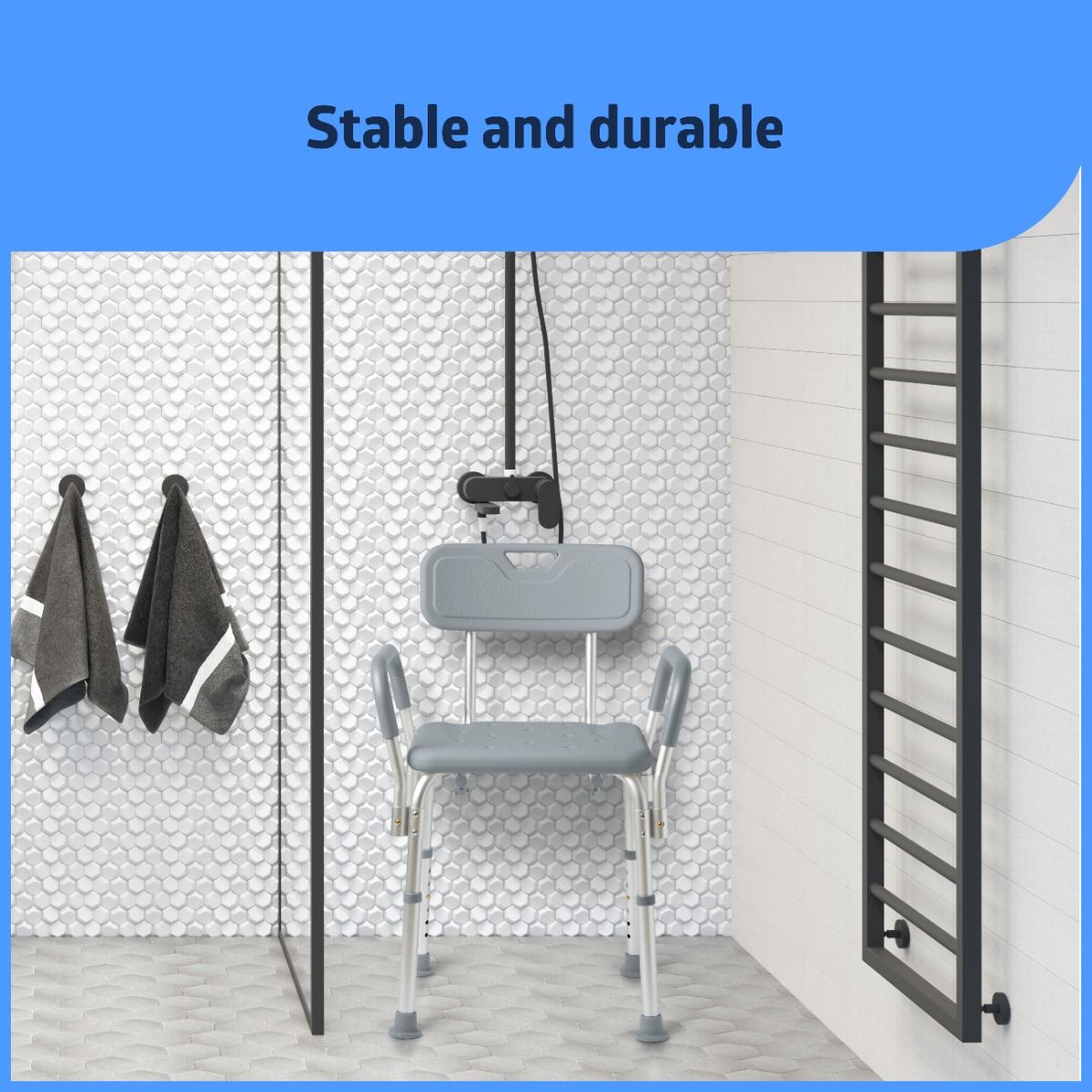 Medline Shower Chair with Arms and Back