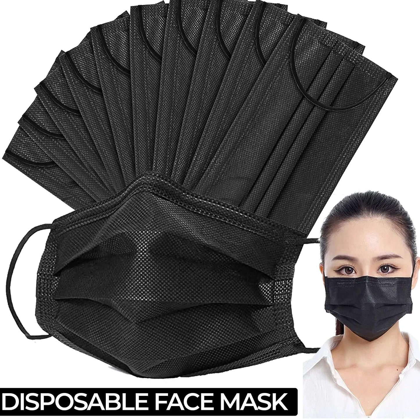 Paquete de 50 - Mascarilla facial de 3 capas