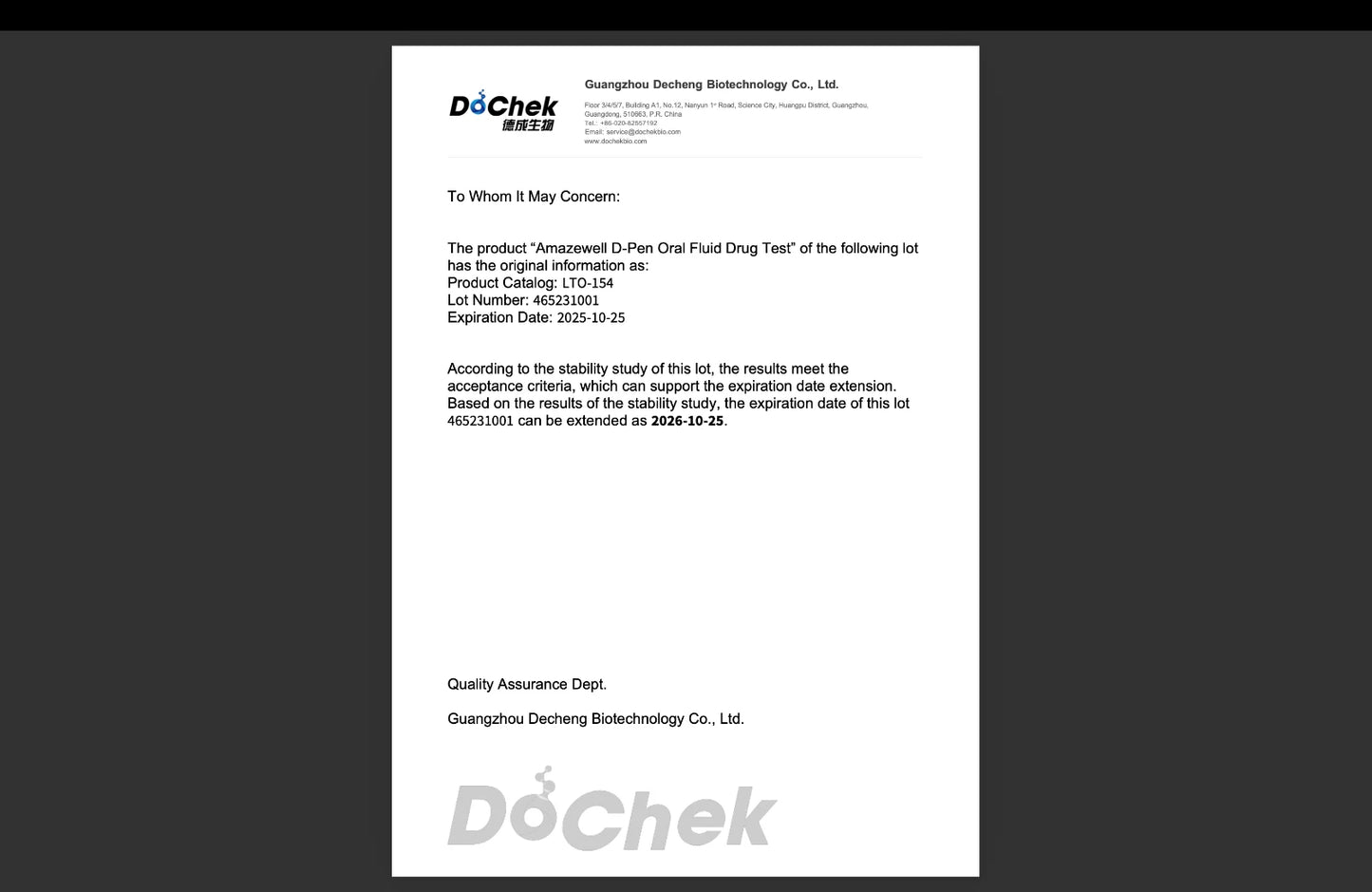 5 Panel Oral Saliva Fluid Lollipop Drug Test - 154