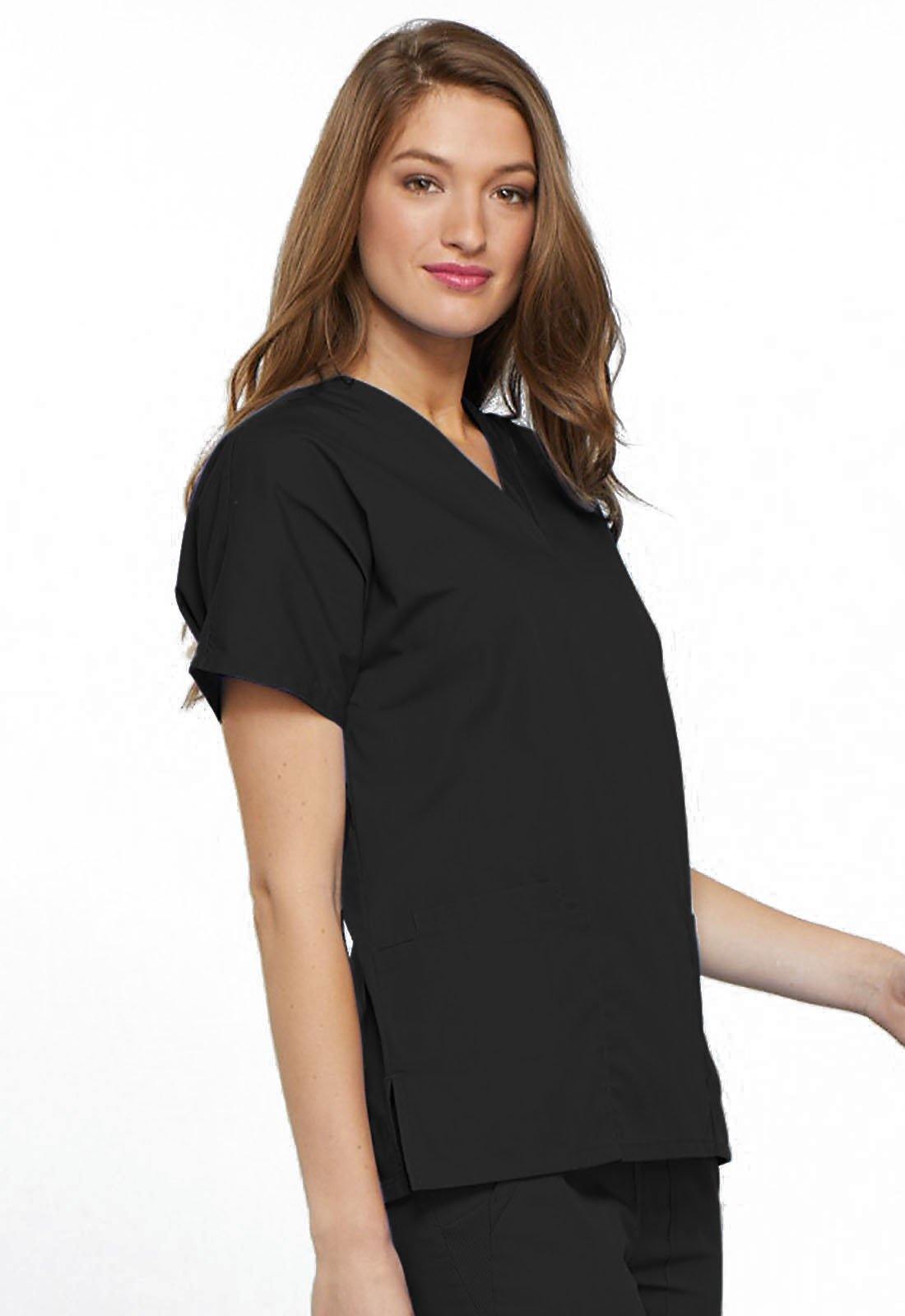 Cherokee WorkWear Originals V-Neck Scrub Top Black 4700 - Scrubsnmed
