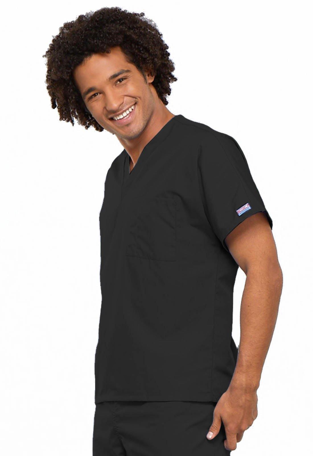 Cherokee WorkWear Originals Unisex V-Neck Tunic in Black - Scrubsnmed