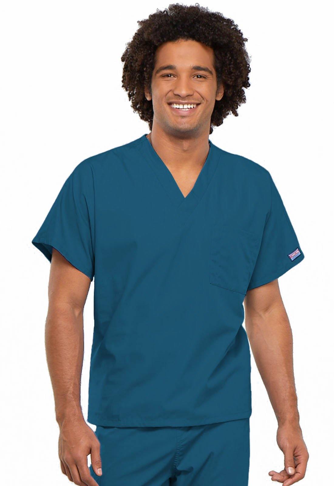Cherokee WorkWear Originals Unisex V-Neck Tunic in Caribbean - Scrubsnmed