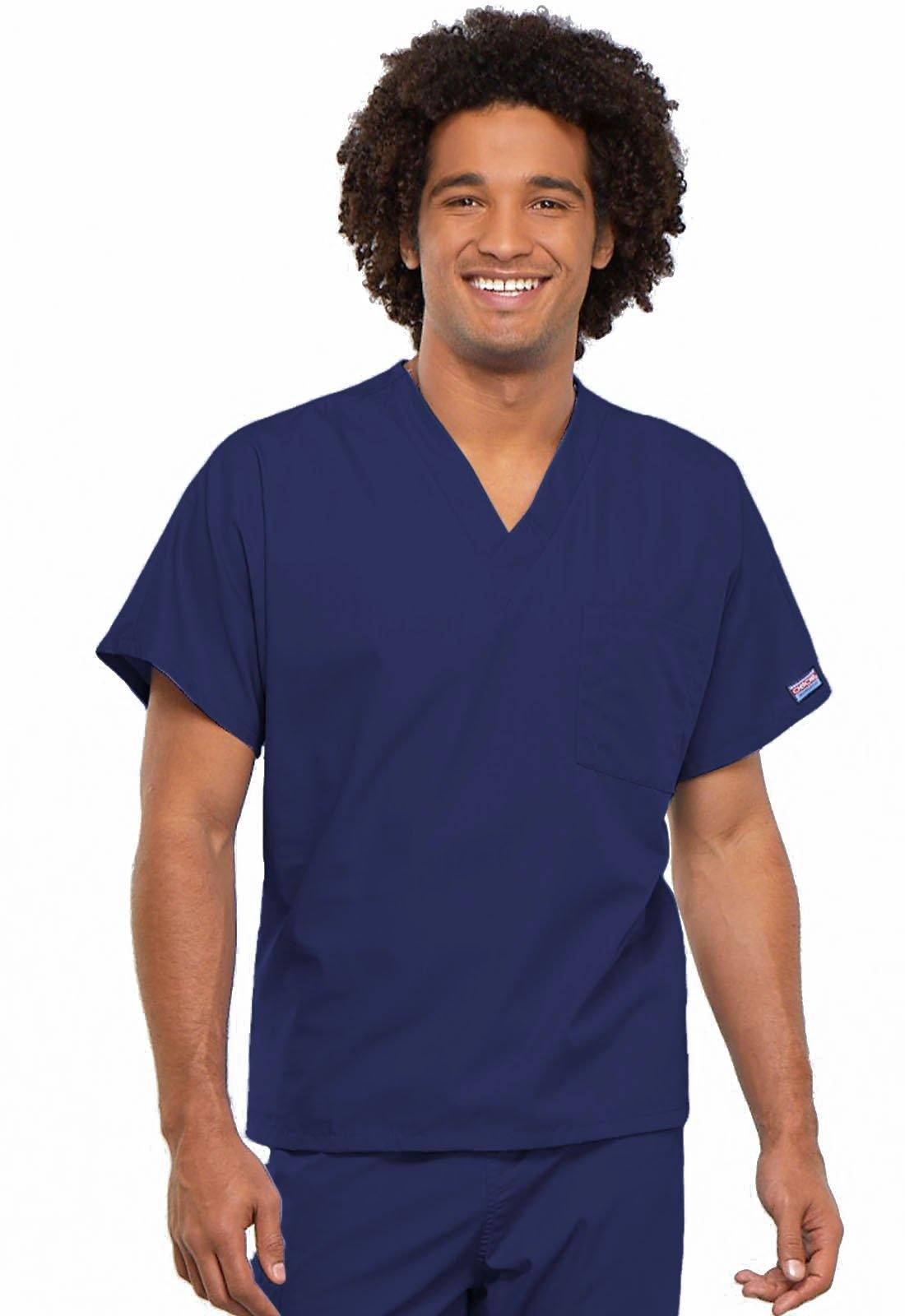 Cherokee WorkWear Originals Unisex V-Neck Tunic in Navy - Scrubsnmed