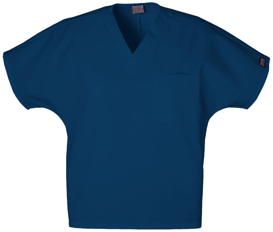 Cherokee WorkWear Originals Unisex V-Neck Tunic in Navy - Scrubsnmed