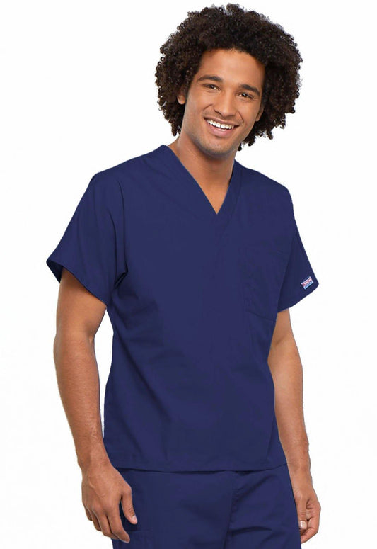 Cherokee WorkWear Originals Unisex V-Neck Tunic in Navy - Scrubsnmed