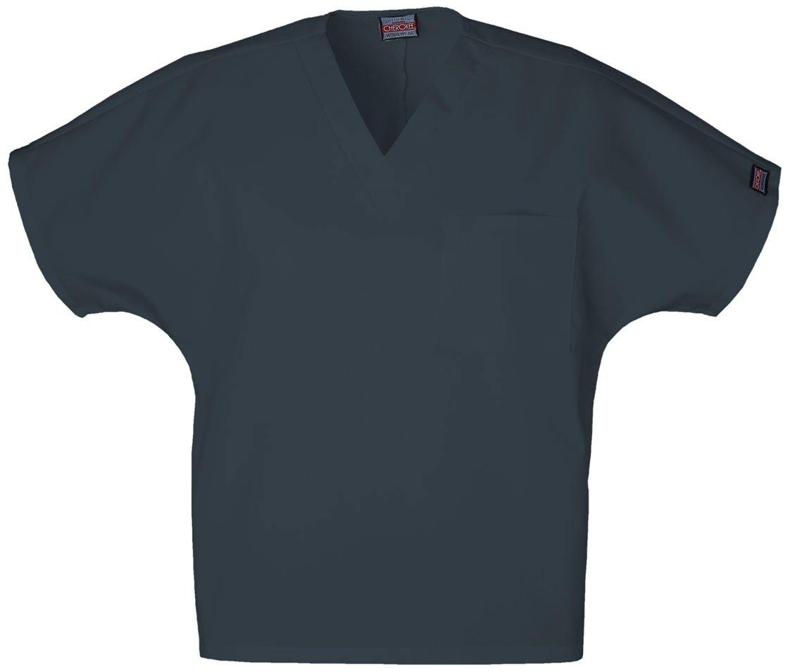 Cherokee WorkWear Originals Unisex V-Neck Tunic in Pewter - Scrubsnmed