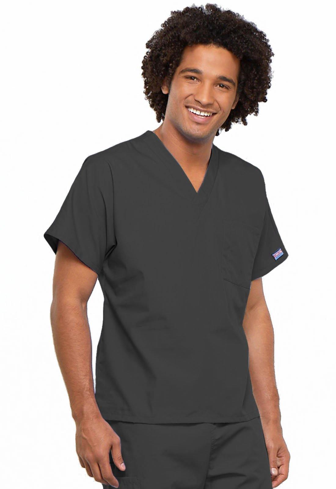 Cherokee WorkWear Originals Unisex V-Neck Tunic in Pewter - Scrubsnmed