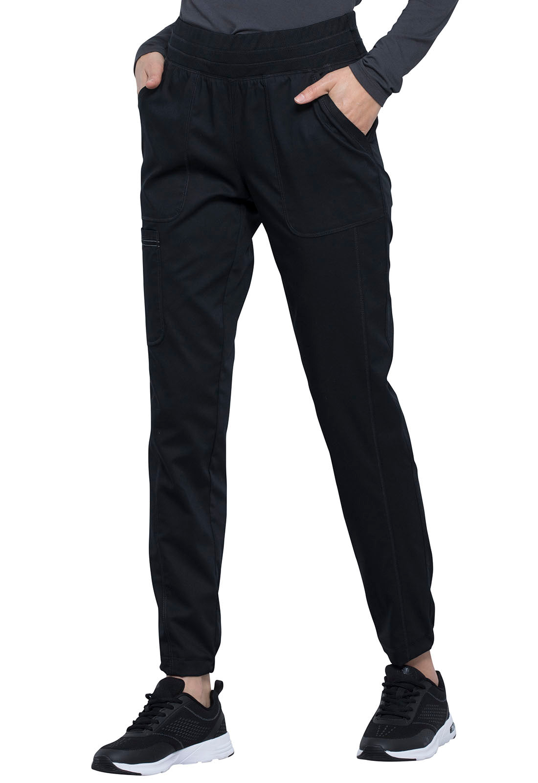 Cherokee Revolution Natural Rise Jogger Scrub Pants in Black