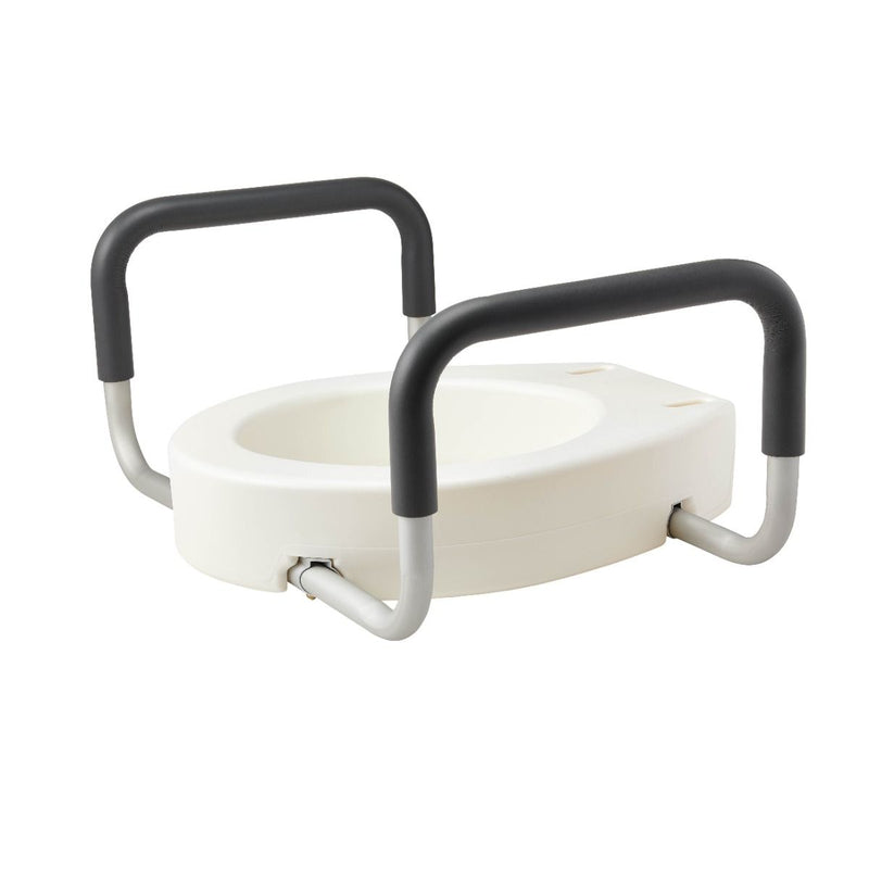 Medline 3.5" Standard Toilet Seat Riser with Arms, 400 lb. Weight Capacity