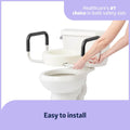 Medline 3.5" Standard Toilet Seat Riser with Arms, 400 lb. Weight Capacity