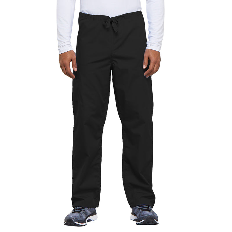 Pantalones médicos cargo con cordón ajustable unisex Cherokee Workwear Originals en negro