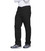 Cherokee Workwear Originals Unisex Drawstring Cargo Scrub Pants in Black