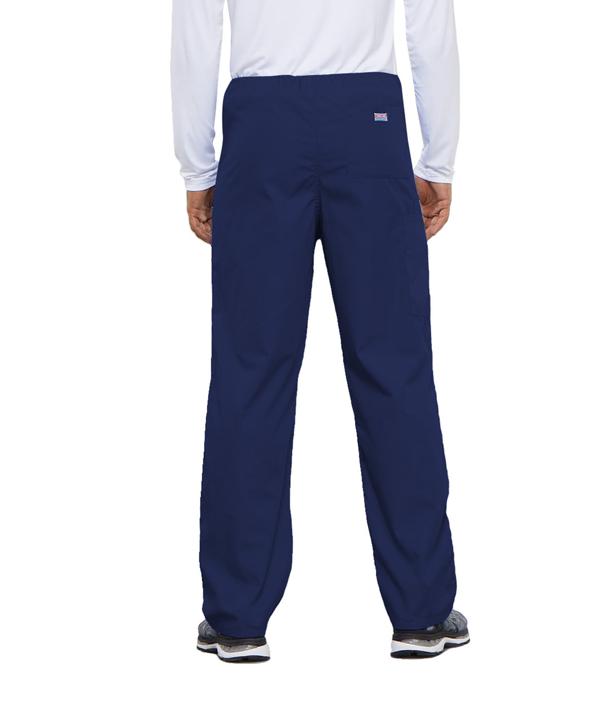 Cherokee Workwear Originals Unisex Drawstring Cargo Scrub Pants in Navy