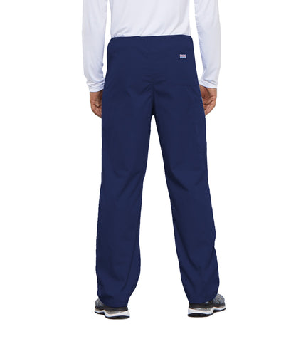 Cherokee Workwear Originals Unisex Drawstring Cargo Scrub Pants in Navy