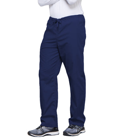 Cherokee Workwear Originals Unisex Drawstring Cargo Scrub Pants in Navy