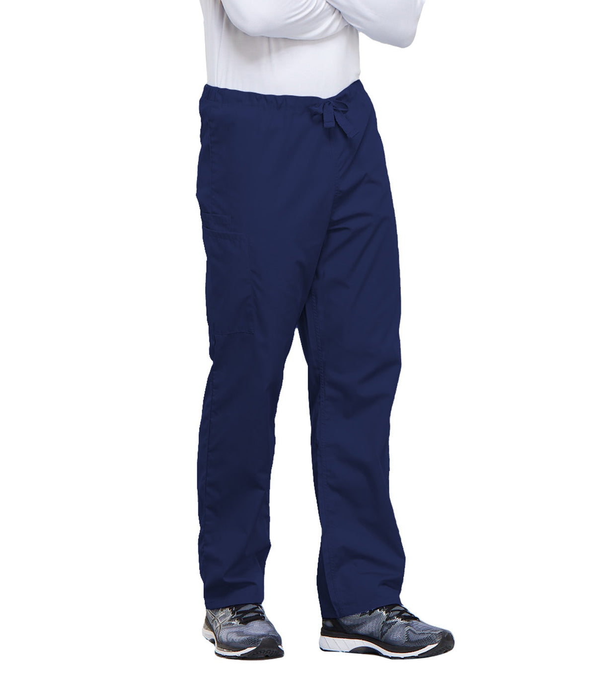 Cherokee Workwear Originals Unisex Drawstring Cargo Scrub Pants in Navy