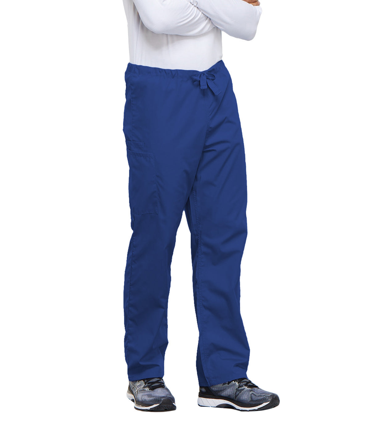 Cherokee Workwear Originals Unisex Drawstring Cargo Scrub Pants in Royal