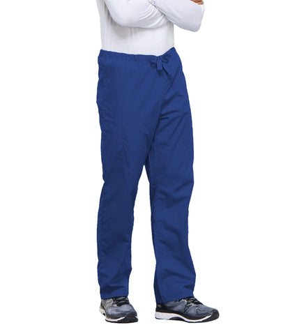 Cherokee Workwear Originals Unisex Drawstring Cargo Scrub Pants in Royal