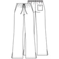 Cherokee Natural Rise Flare Leg Drawstring Womens Scrub Pants in Black