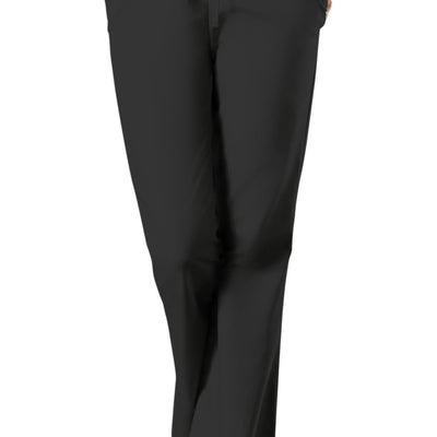 Cherokee Natural Rise Flare Leg Drawstring Womens Scrub Pants in Black
