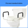 Medline 3.5" Standard Toilet Seat Riser with Arms, 400 lb. Weight Capacity