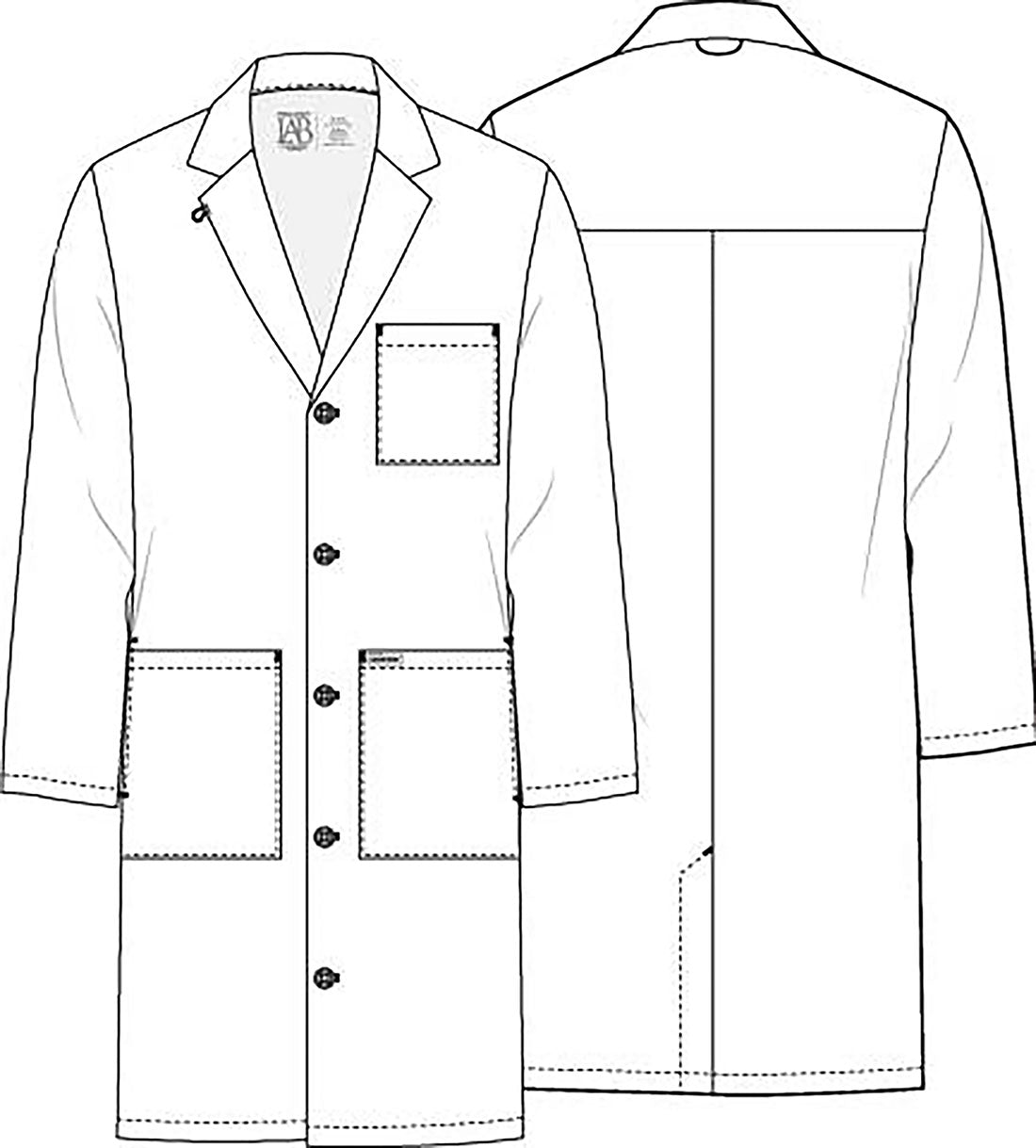 Bata de laboratorio para hombre