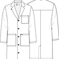 Cherokee 38" Men's Lab Coat in White