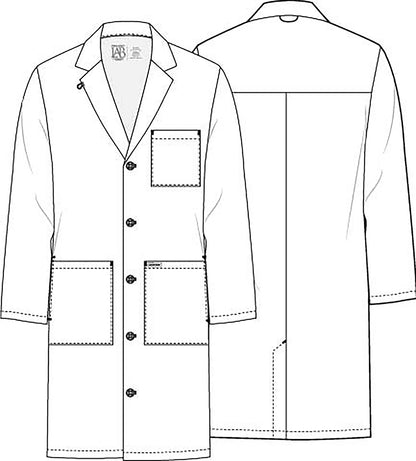 Cherokee 38" Men's Lab Coat in White