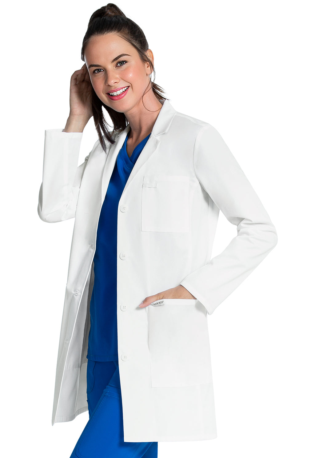 Bata de laboratorio para mujer