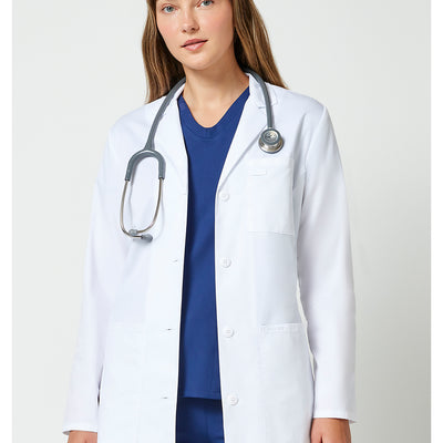 Cherokee 33" Womens Lab Coat in White