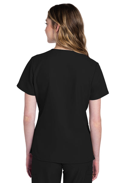 Cherokee Women's WorkWear Originals Ultra V-Neck Scrub Top in Black