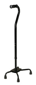 Medline Steel Bariatric Quad Cane Small Base in Black 500 lb WT Capacity