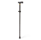 Medline Aluminum Folding T-Handle Cane in Black