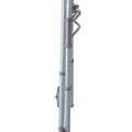 Medline 2-Button Adult Aluminum Folding Walker with 5" Wheels 300 lb WT Capacity