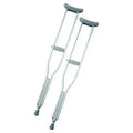 Medline Standard Steel Push-Button Crutches Regular Adult Size 350 lb WT Capacity