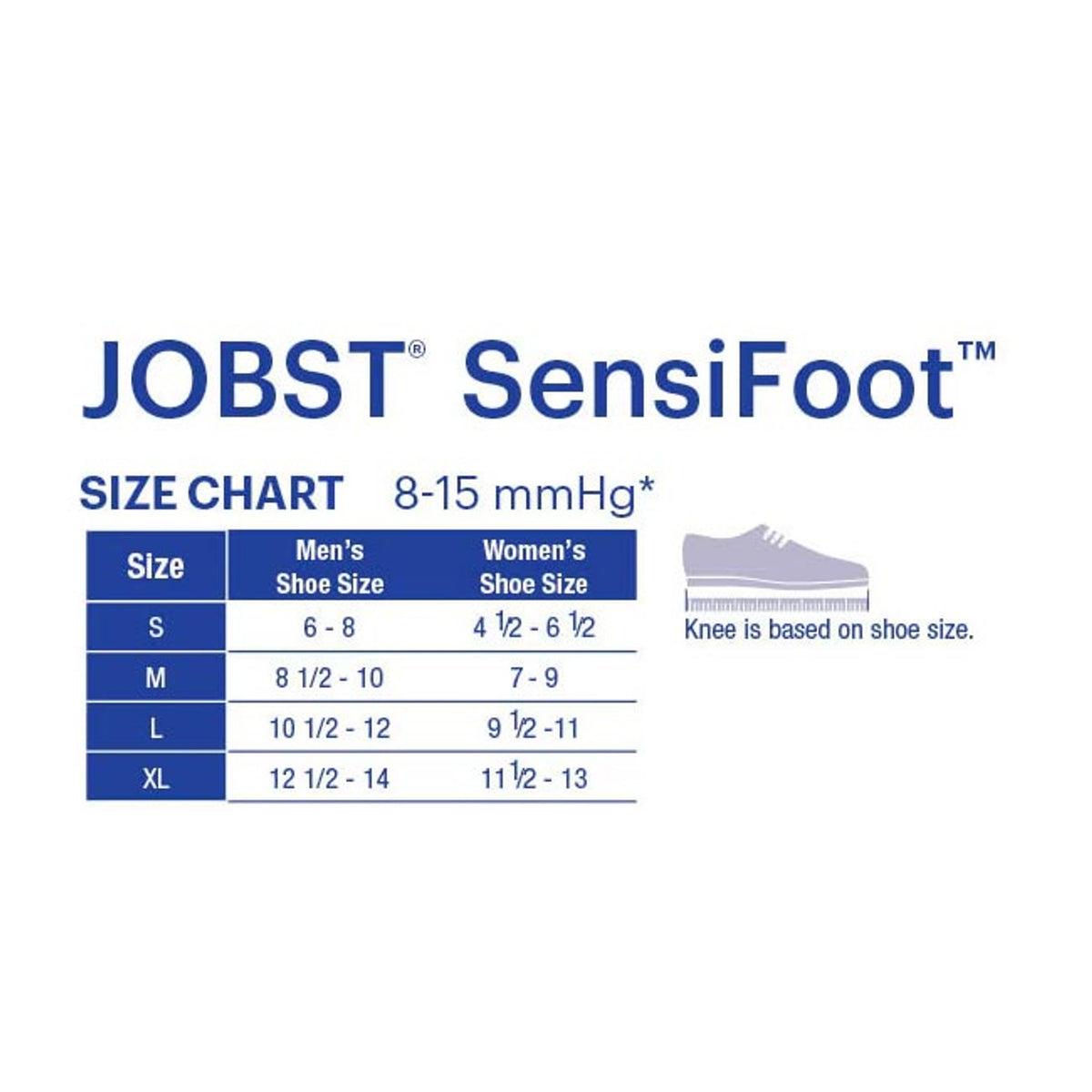 Calcetines para diabéticos Jobst Sensifoot de 8-15 mmHg, longitud media, compresión suave
