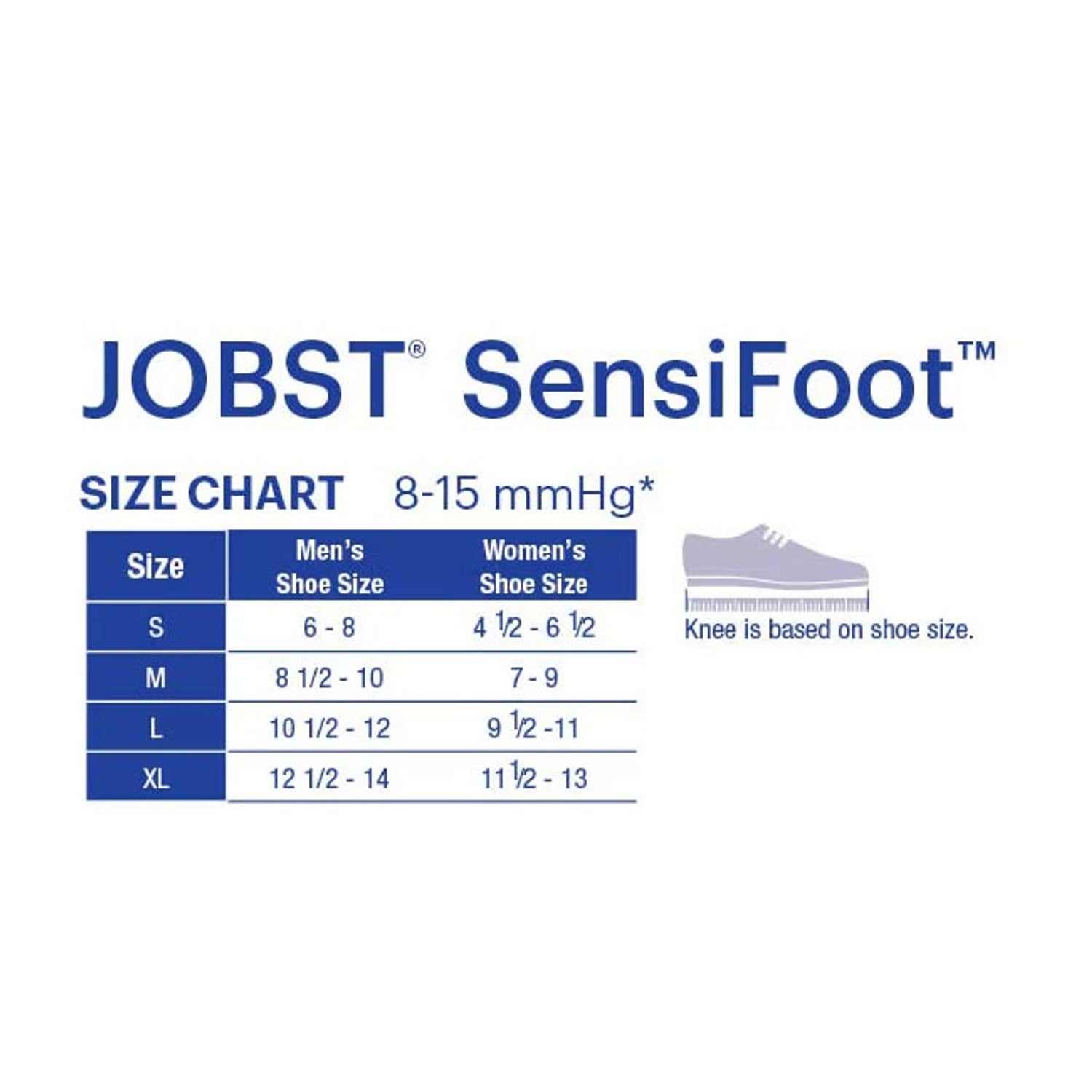 Jobst Sensifoot Diabetic Socks 8-15 mmHg Knee High Mild Compression