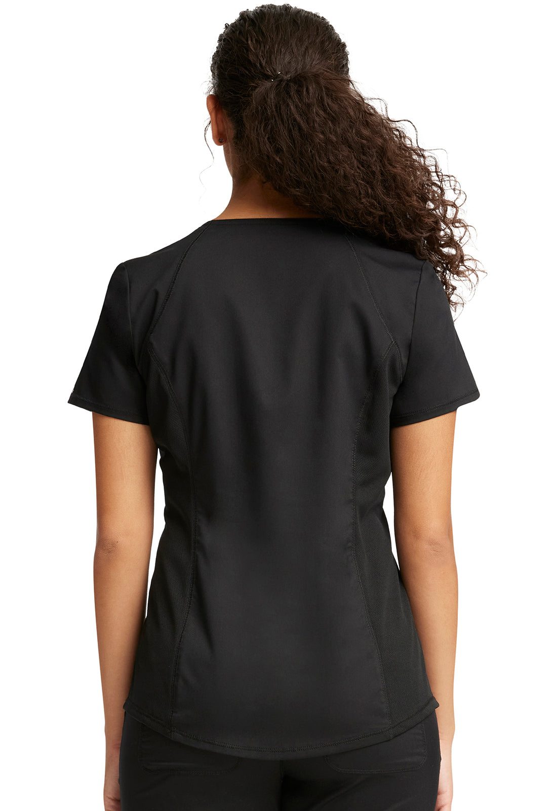 Blusa Médica Cherokee WorkWear Revolution con Cuello en V en Negro