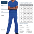 Cherokee Workwear Originals Unisex Drawstring Cargo Scrub Pants in Royal