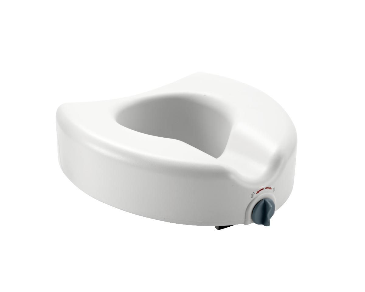 Medline Elevated Locking Toilet Seat No Arms, 350lb Capacity 1Ct