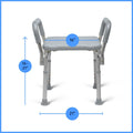 Medline Shower Chair/Bath Bench with Arms, Knockdown, 350 lb. Weight Capacity