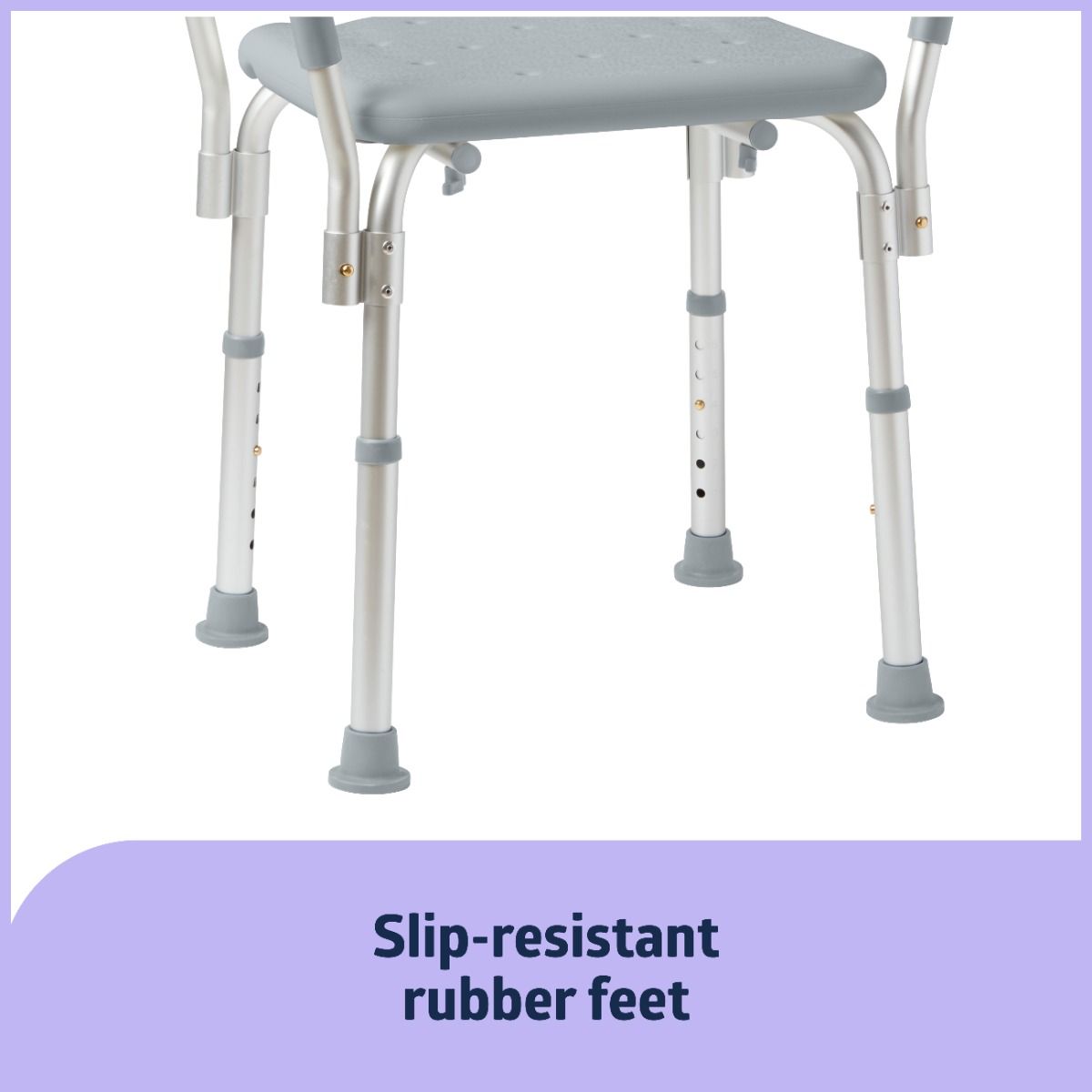 Medline Shower Chair/Bath Bench with Arms, Knockdown, 350 lb. Weight Capacity