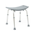 Medline Shower Chair without Back, 13.75"-20.5" Seat Height, 400 lb. Weight Capacity