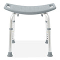 Medline Shower Chair without Back, 13.75"-20.5" Seat Height, 400 lb. Weight Capacity