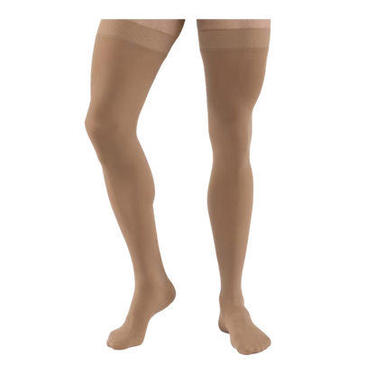 Jobst Relief 20-30 mmHg hasta el muslo con banda de puntos de silicona