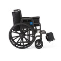 Medline 18" Wide K1 Basic Nylon Wheelchair with Swing-Back Desk-Length Arms and Swing-Away Footrests