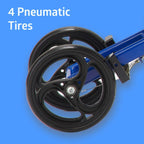 Andador de rodilla Medline para adultos, económico y estándar, con ruedas de 8", color azul