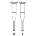 Medline Standard Steel Push-Button Crutches Youth Size 350 lb WT Capacity